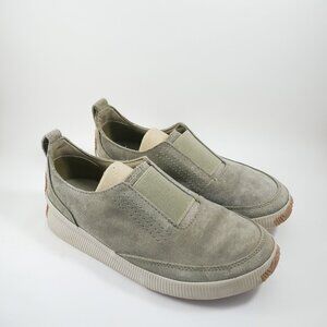 Sz 8 Sorel Out n About Slip On Shoes Sneakers Green Sage